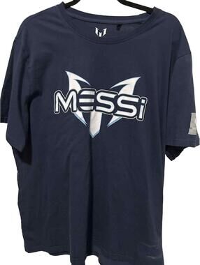 Messi Collection Men's Navy Blue Logo Graphic T-shirt Soccer Size 2XL
